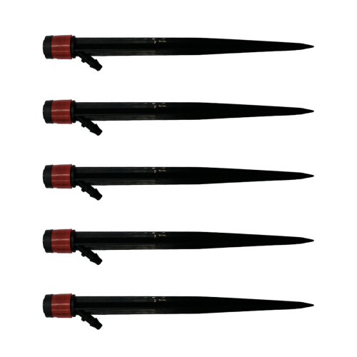 100pcs Drip Emitters 360-Degree Adjustable Red 13cm