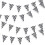 60m PE Black-White Checkered Racing Triangle Flag 2