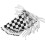 60m PE Black-White Checkered Racing Triangle Flag 3