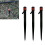 100pcs Drip Emitters 360-Degree Adjustable Red 13cm 5