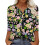 Women's sleeve V-neck T-shirts for Spring  comfortable,-Black S 1
