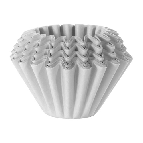 100 Count Unbleached Paper Cone Shape Coffee Filters-White 155
