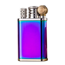 Retro Kerosene Lighter Antique Brass Design Refillable Metal Pocket Oil Lighter Gift Box