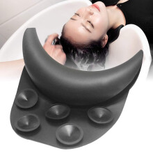Shampoo Bowl Neck Rest with Ergonomic Silicone Cushion and Non‑Slip Suction Base for Salon Sink