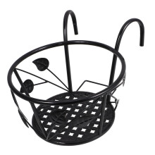 Hanging Flower Pot Holder Metal Balcony Plant Hanger with Durable Elegant Design for Outdoor Railing Garden
