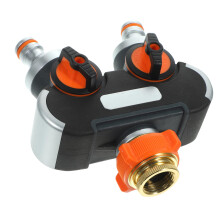 Heavy Duty Garden Hose Splitter 2 Way with Dual Flow Control and Leakproof Quick Connection
