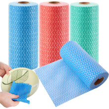 Reusable Cleaning Cloths Roll for Kitchen – Fast Drying Durable Wipes Paper Towel Alternative 3 Rolls 150 Count