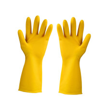 Rubber Cleaning Gloves Reusable Waterproof Dishwashing Gloves with Anti Slip Grip for Kitchen and Household Cleaning