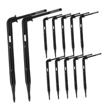 100pcs Drip Irrigation Stakes for Garden and Greenhouse, Adjustable Angled Design, Targeted Root Watering