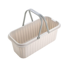 Rolling Mop Bucket with Wheels, Ergonomic Handle, Large Capacity for Home and Outdoor Cleaning, Gray L