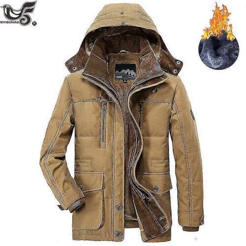(4XL, khaki) Winter Jacket Men Size - Camel 2