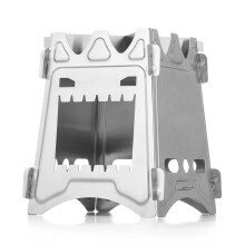 Portable Wood Burning Stove Stainless Steel Camping Stove, Foldable Lightweight Design for Hiking BBQ Camping