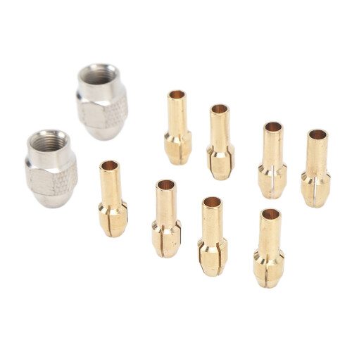 Drill Chuck Collet Set Brass 10PCS Keyless Electric Fast Change Adapter