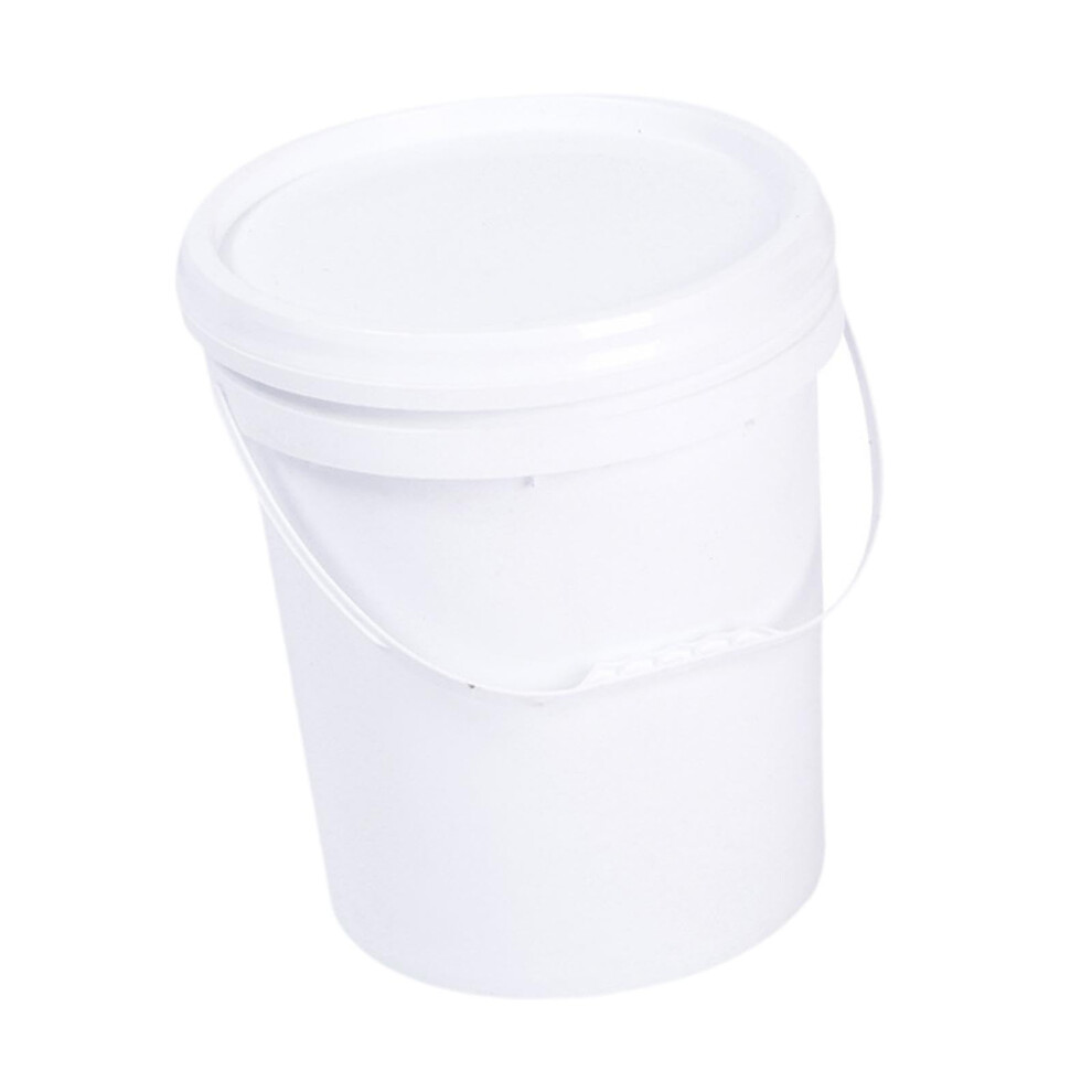 10L Plastic Storage Bucket With Secure Locking Lid And Comfort Grip Handle, White Food Grade Pail For Household And Workshop Use 9351714524483