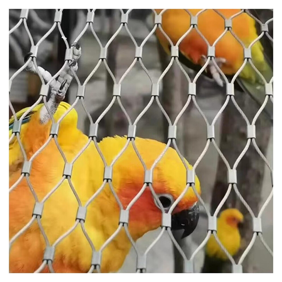 304 Stainless Steel Wire Rope Netting 1X12m Heavyduty Flexible Mesh For Birdhouse Garden Fencing 9351714524490