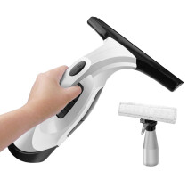 Cordless Window Vacuum Cleaner 3in1 Rechargeable Squeegee Set with Spray Bottle for Streak Glass