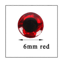 (Red) 100pcs 6mm 3D Holographic Fishing Lure Fish Eyes Fly Tying Jigs Crafts