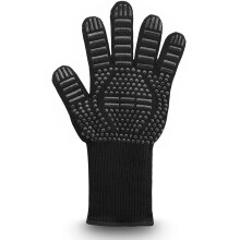Heat Resistant BBQ Gloves 932F NonSlip Silicone Oven Mitts Long Sleeve Aramid for Grilling and Baking