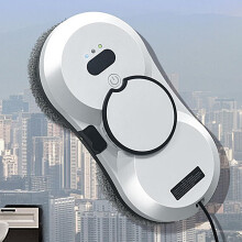 Smart Window Cleaning Robot with Water Spray and 5600Pa Strong Suction for Home Glass Windows White