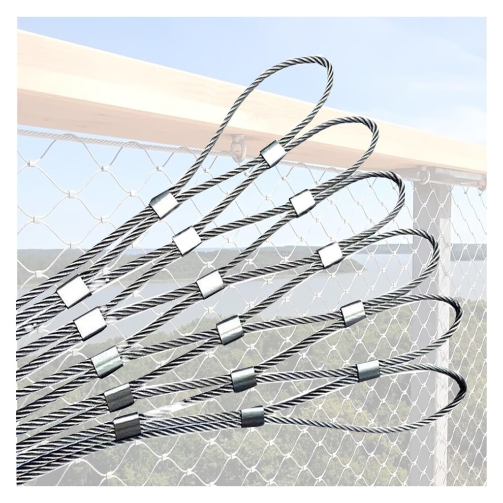 304 Stainless Steel Rope Mesh Safety Net 1X6m CorrosionâResistant Wire Mesh For Balcony Stair Railing And Garden Fence 9771547900337