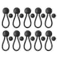 (black) Anti Slip Safety Bungee Shock Cord & Stayput Fastener For Boats Automotives-