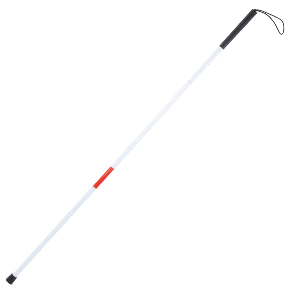 White/Red Reflective Folding Blind Cane And Walking Stick For Visually Impai Lightweight Compact