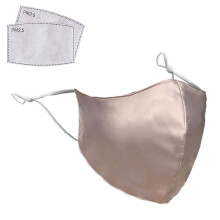 100 Percent Mulberry Silk Face Mask for Women with Adjustable Ear Loops, 2 Filters, Reusable and Washable