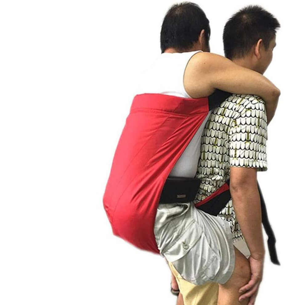 Patient Lift Sling Transfer Belt for Mobility Assistance, One Person Stair Lift Aid 150kg Capacity Red