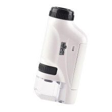 (White) Kids 60x-120x Pocket Microscope Portable Early Educational Toy For Kids School