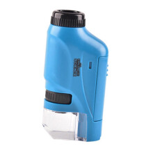 (Blue) Kids 60x-120x Pocket Microscope Portable Early Educational Toy For Kids School