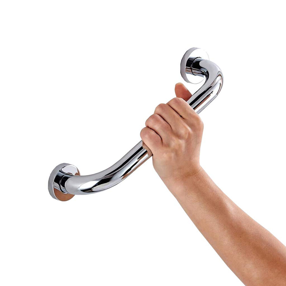 Stainless Steel Shower Grab Bar 300mm with AntiSlip Safety Support and Rustproof Bathroom Handrail for Elderly