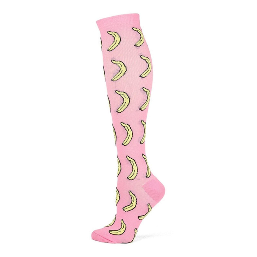 Black Compression Socks Unisex Dot Striped Antislip Graduated Support For Varicose Veins And Leg Fatigue