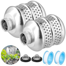 Metal Garden Sprinkler Head, 2 Pcs Bubbler Irrigation Nozzles 3/4 Inch Thread, Gentle Root Hydration ClogResistant Aluminum Build
