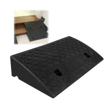 Heavy Duty PVC Wheelchair Threshold Ramp, Non Slip Modular Splicable Step Ramp for Driveway, Black 49x22x5cm