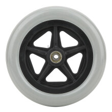 7 Inch Wheelchair Replacement Wheels Non‑Slip Rubber Swivel Casters Smooth Safe Mobility 176mm