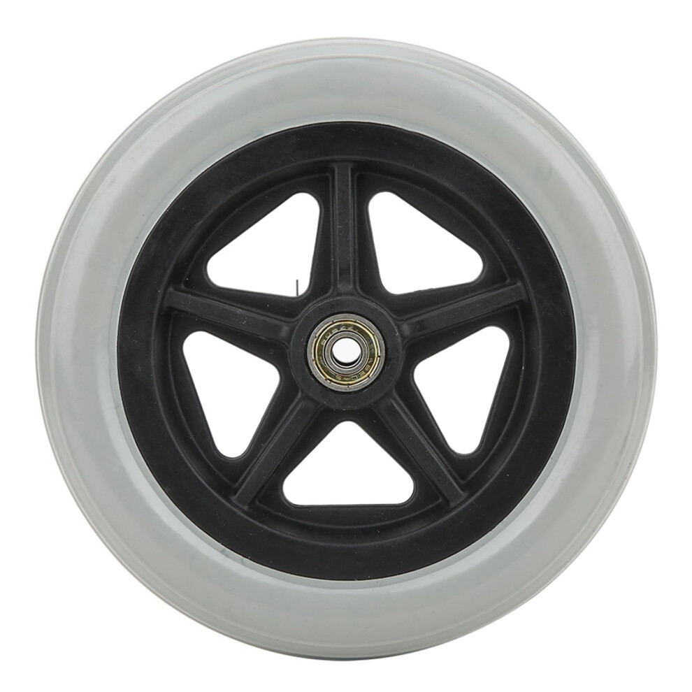 7 Inch Wheelchair Replacement Wheels NonâSlip Rubber Swivel Casters Smooth Safe Mobility 176mm