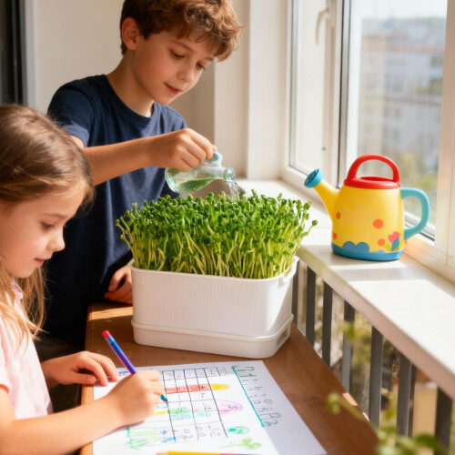 Seed Sprouting Tray with Lid, DualLayer Soil Design and Efficient Drainage for Beans and Wheatgrass 2