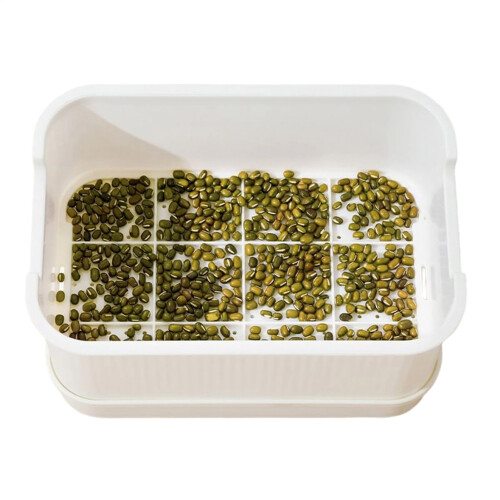 Seed Sprouting Tray with Lid, DualLayer Soil Design and Efficient Drainage for Beans and Wheatgrass