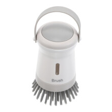 Soap Dispensing Dishwashing Brush with PresstoDispense Design, Ergonomic Grip, Scratch Cleaning for Pots and Pans
