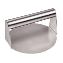 Stainless Steel Burger Press for Griddle, Heavy Duty Round Grill Press for Bacon and Steak