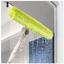 Window Cleaning Tool 3in1 Magnetic Window Cleaner with Telescopic Long Handle and 180 Rotating Head