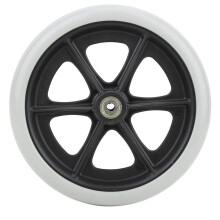 Wheelchair Front Wheels 8 Inch AntiSlip Rubber Caster Wheel Replacement Smooth Steering Easy Install