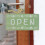 Doppelseitiges Holz Open Closed Schild Grün Für Geschäftstür 7