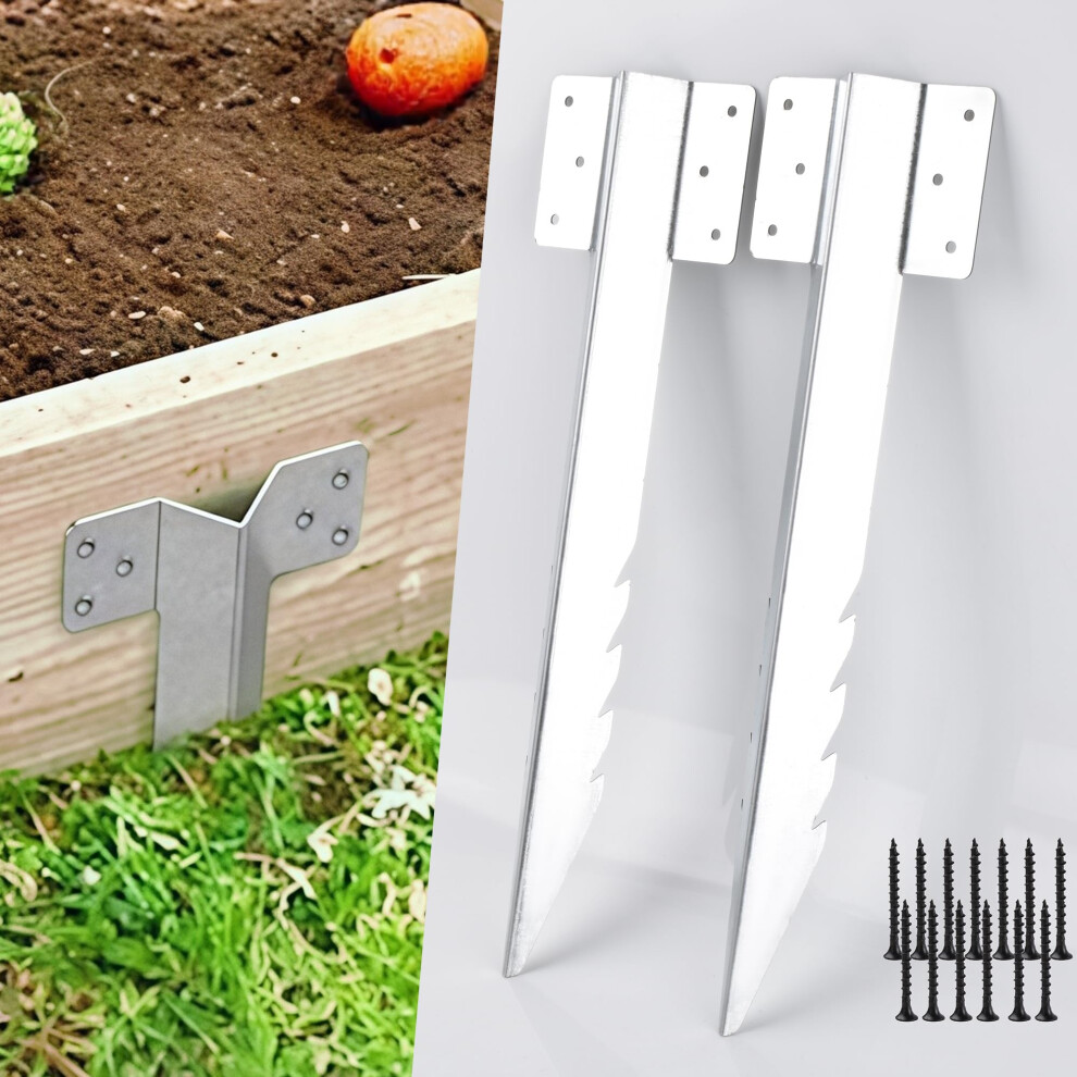 Fence Post Kit 2Pcs Wood Post Support Bracket For Leaning Fence Deck Railing Mailbox Stabilizer 9351714525473