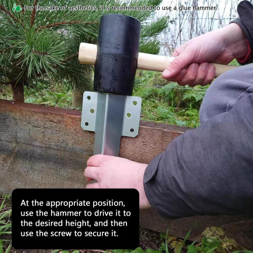 Fence Post  Kit 2PCS Wood Post Support Bracket for Leaning Fence Deck Railing Mailbox Stabilizer 2