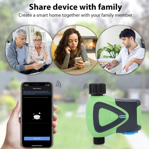 WiFi Smart Water Timer with App and Voice Control, Automatic Garden Hose Irrigation Controller 2