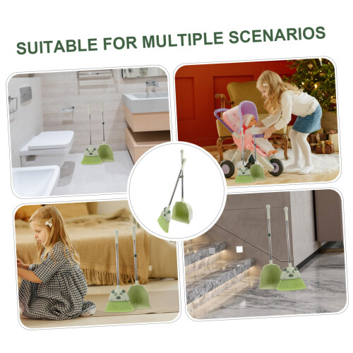 Mini Broom and Dustpan Set for Desk and Kitchen, Compact Handheld Brush with EasyGrip Handle 1