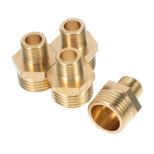 4pcs Brass Garden Hose Adapter, Male to Male Quick Connect Fitting for Water Pipe