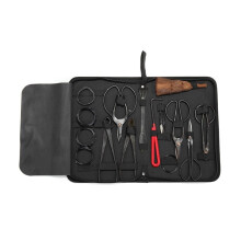Bonsai Tool Set with Case, Durable Carbon Steel Garden Pruning Shears, Ergonomic Anti‑Slip Grip