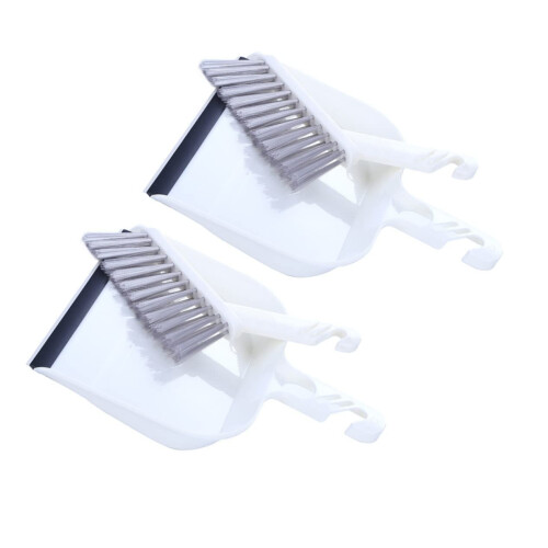 Mini Broom and Dustpan Set with Dense Bristles Desktop Cleaning Brush Compact Kitchen Tools 2 Sets